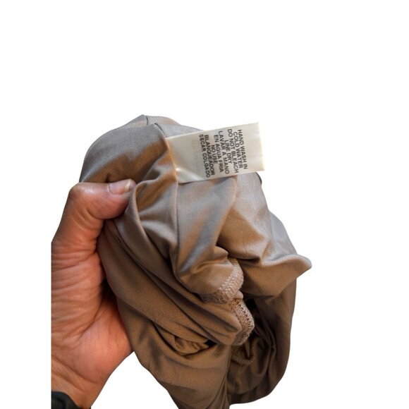 Entro Women’s Velvet Ruched V-Neck Halter Neck Bodysuit Brown Flower Size Medium - Picture 8 of 9